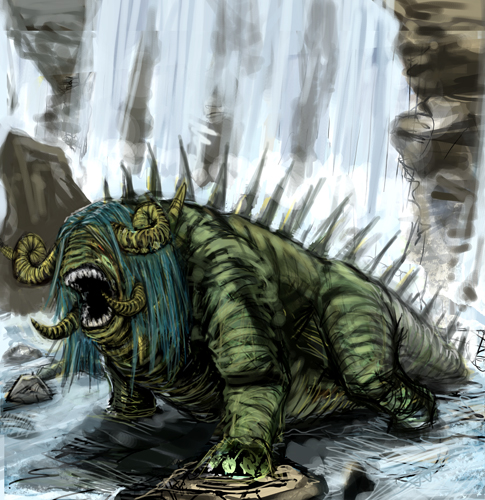The Art Crusade (battle 3 - Thunderfalls crossing - river guardian) The Art Crusade (battle 3 - Thunderfalls crossing - river guardian)
